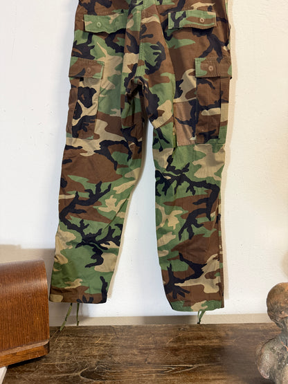 Vintage Woodland Camo Cargo Pants Us Army Rip Stop “W36”