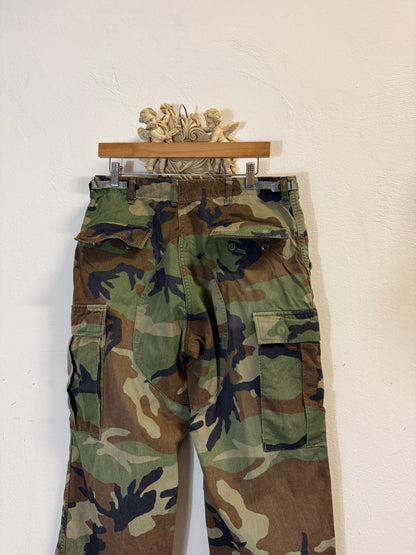 Vintage Woodland Camo Cargo Pants Us Army “W33”