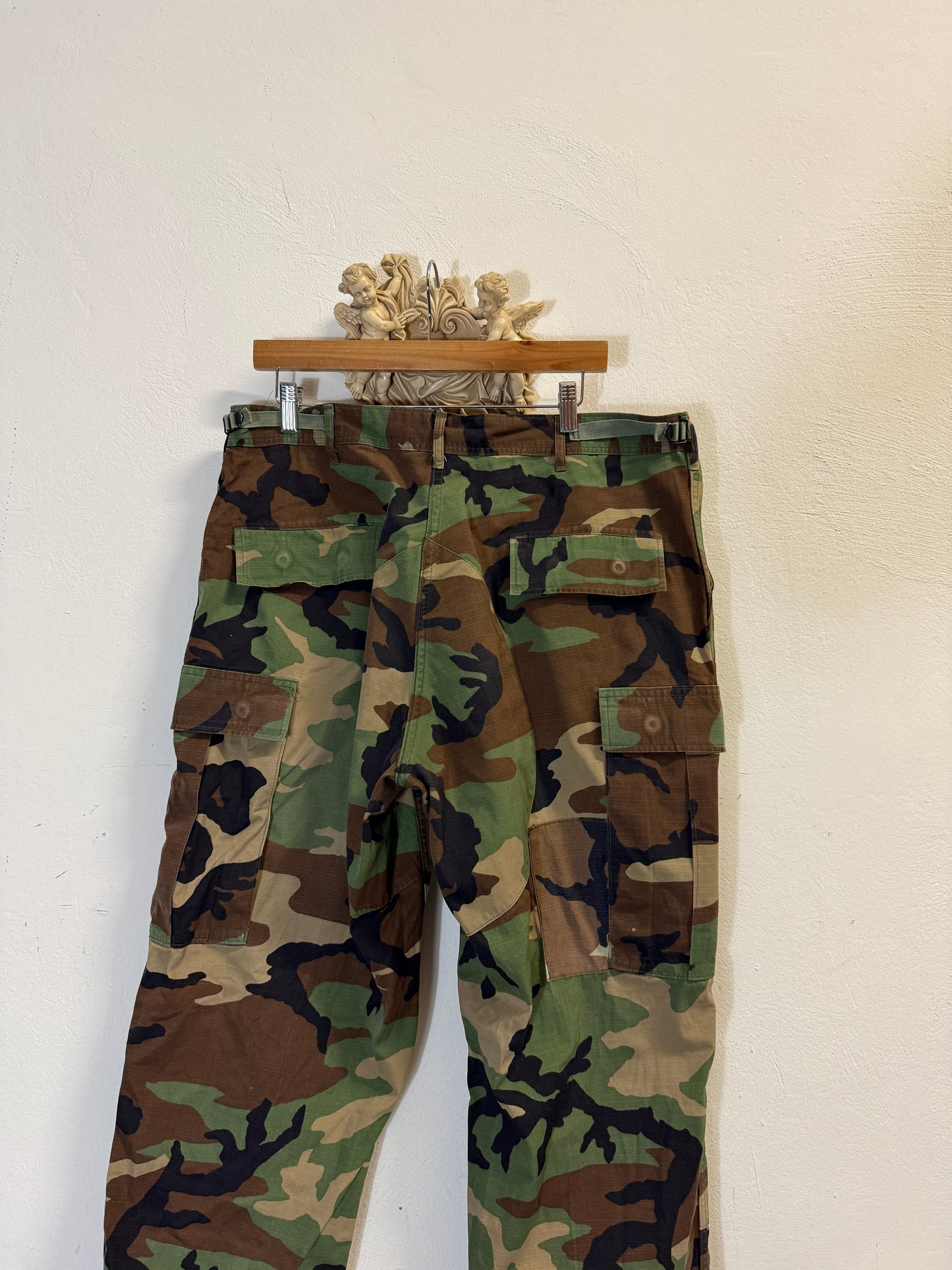Vintage Woodland Camo Cargo Pants Us Army Rip Stop “W36”