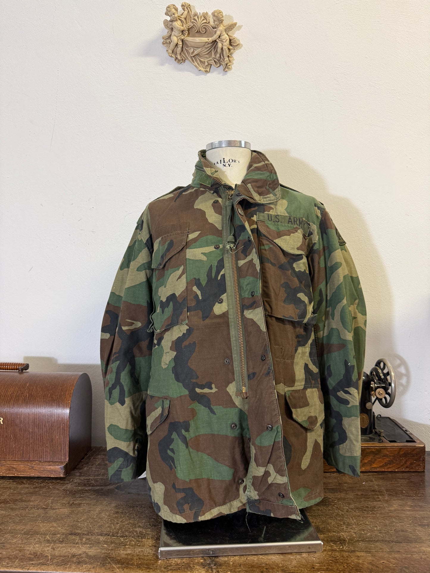 Vintage Woodland Field Jacket M65 Us Army “L”
