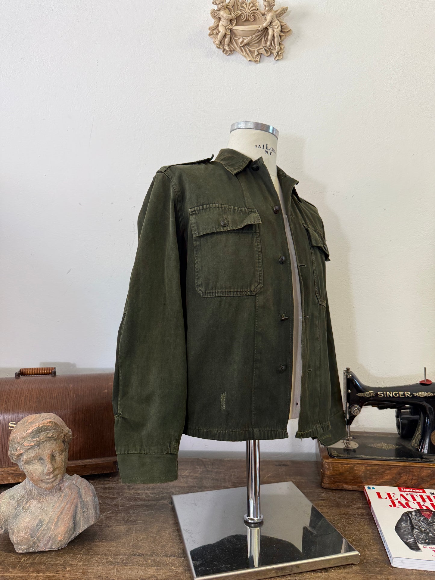 Vintage 80’s Faded Hungarian Army Shirt “S”