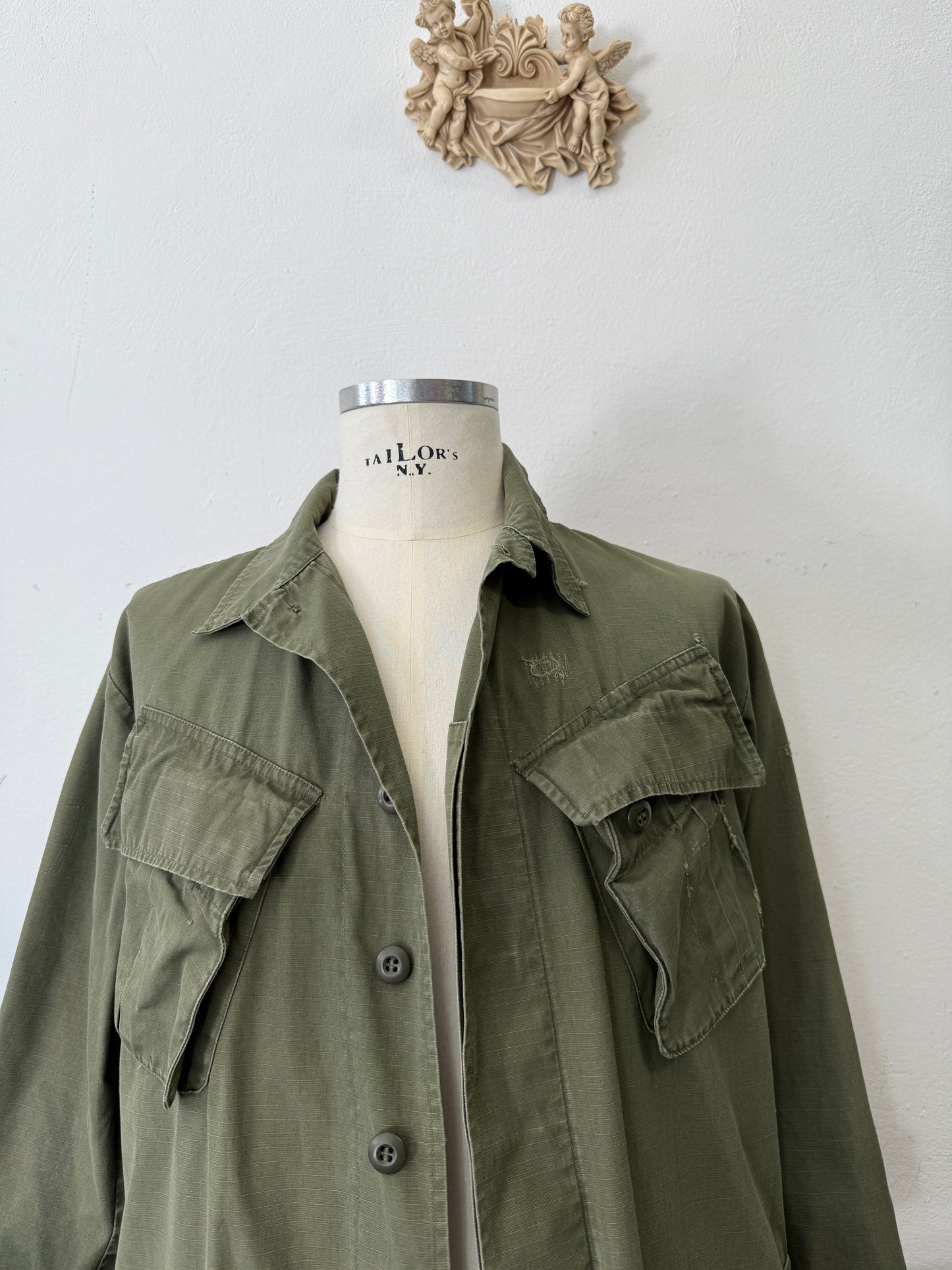 Vintage 60’s Jungle Jacket Rip Stop Us Army “M/L”