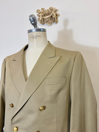 Vintage German Navy Double Breasted Jacket “L/XL”