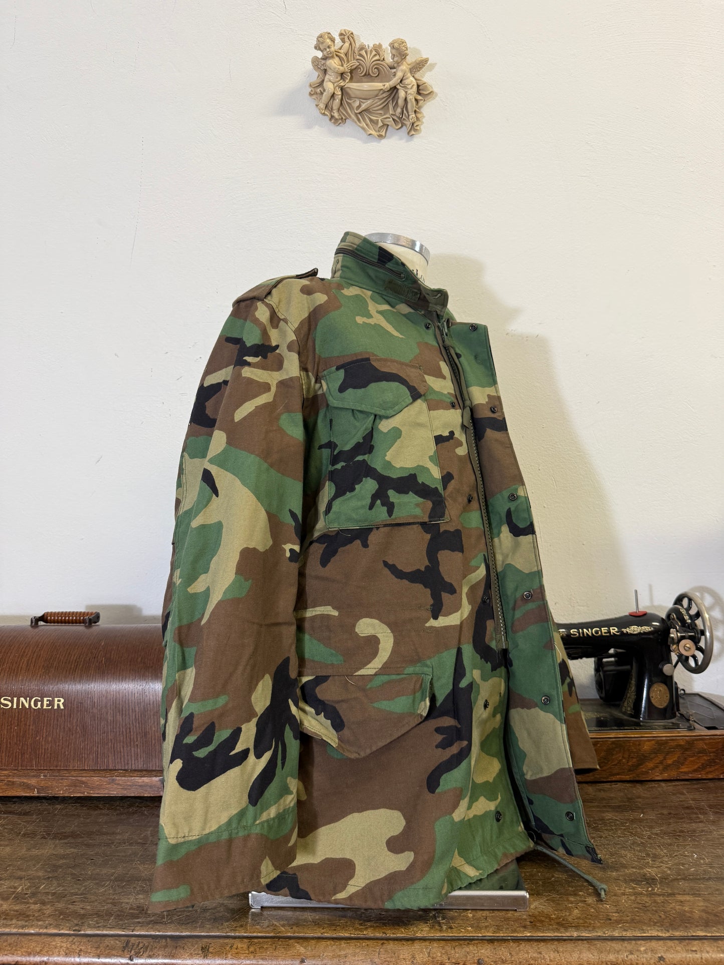 Vintage Woodland Field Jacket M65 Us Army “L/XL”