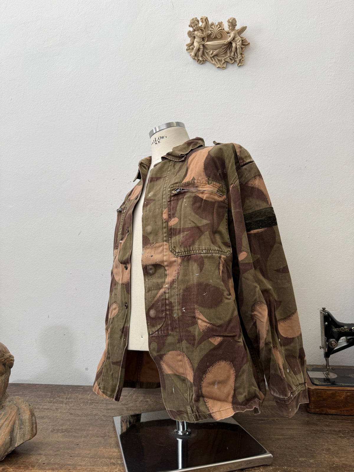 Vintage Distressed Hungarian Army Camo Jacket “M”