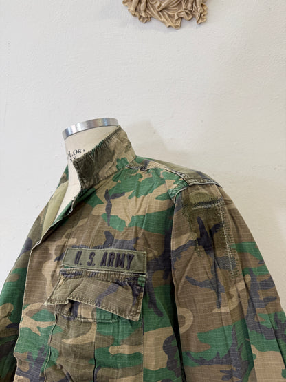 Vintage 1970-80s ERDL Camouflage Pattern Hot Weather Jacket Ripstop “S”