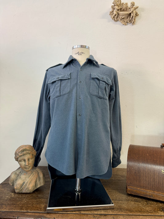 Vintage 60’s Italian Air Force Flannel Shirt “M”