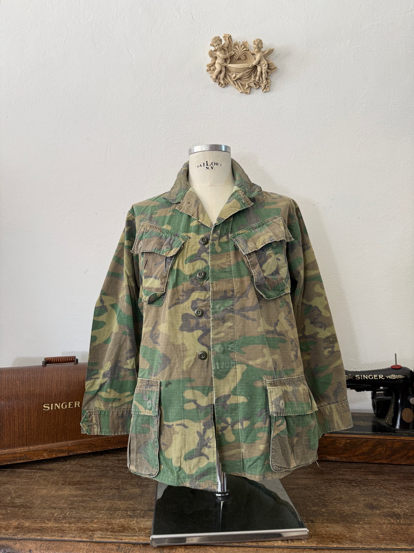 Vintage 60’s Ripstop Jungle Jacket Us Army “M/L”