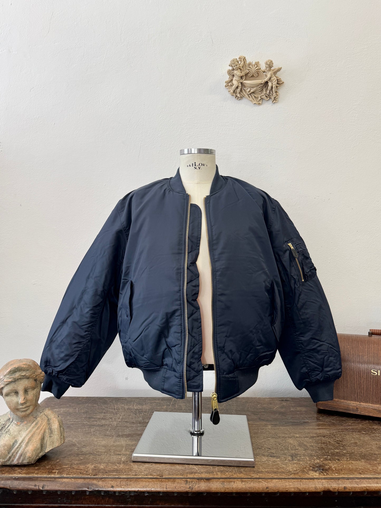 Blue Navy Bomber Jacket MA1