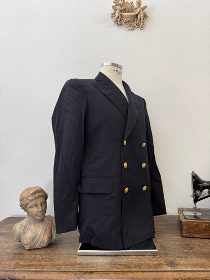 Vintage Italian Navy Double Breasted Jacket “L”