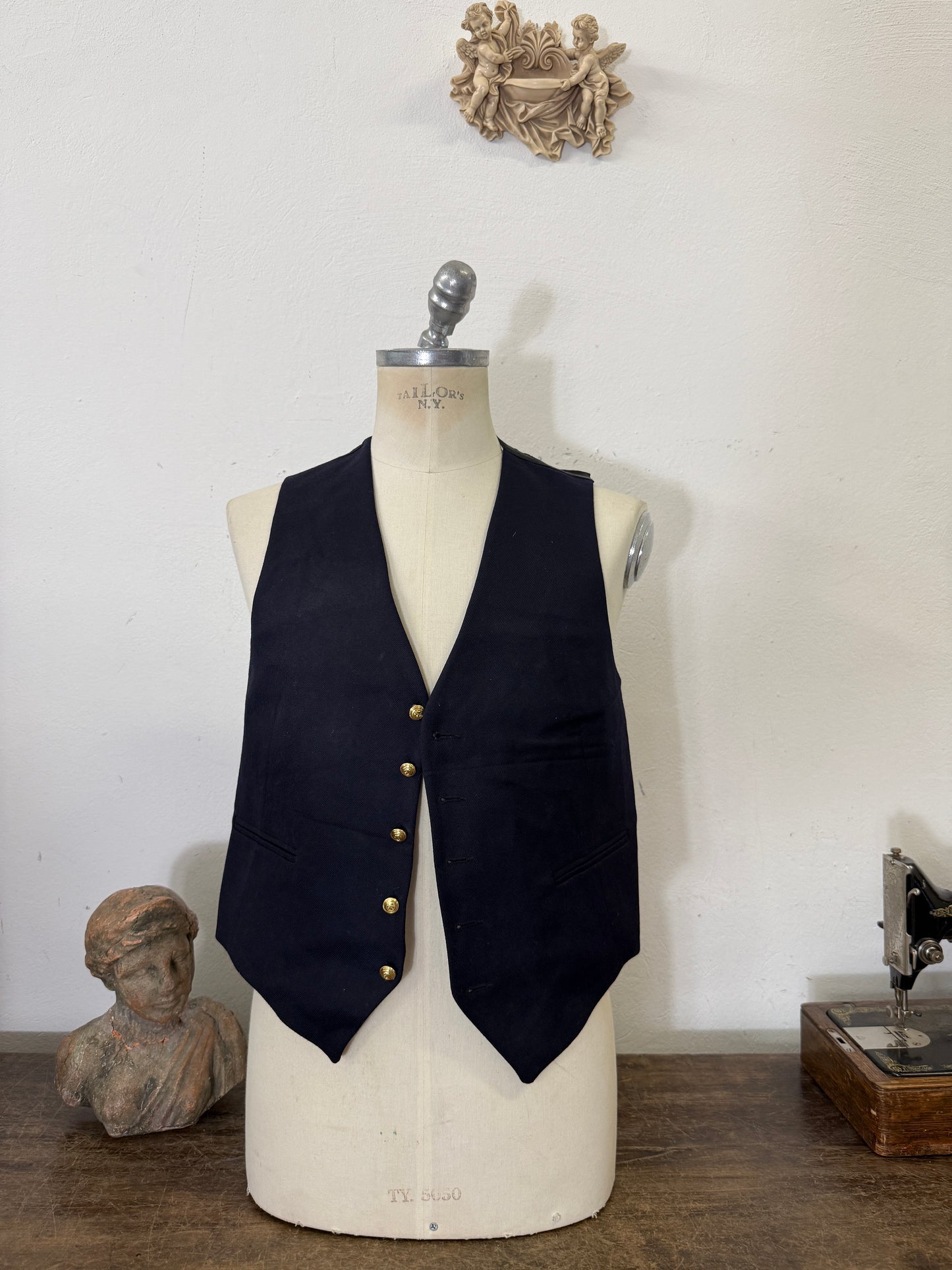 Vintage Italian Navy Vest “S”