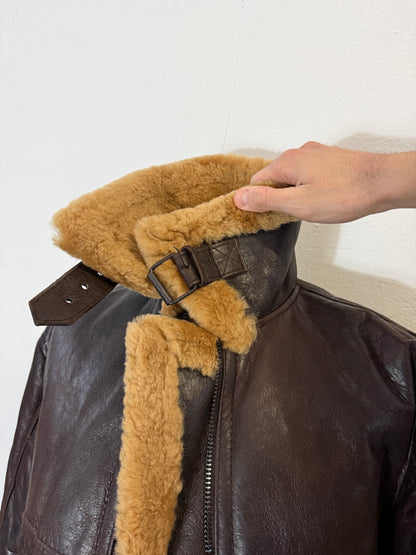 US B46 SHEEPSKIN LEATHER JACKET “L”