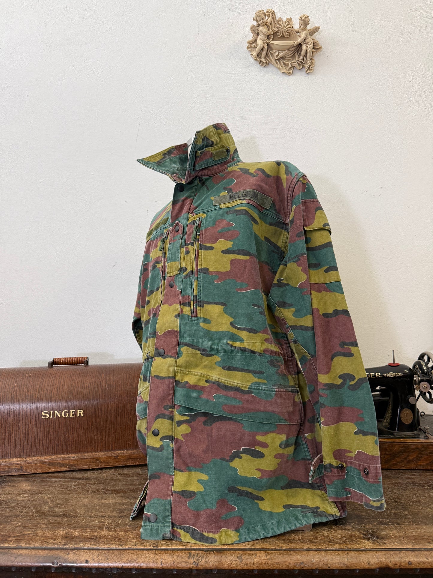 Vintage Belgian Army Camo Jacket “XL”