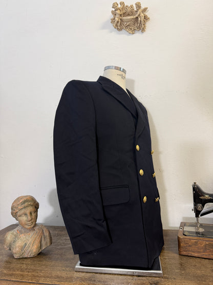 Vintage Italian Navy Double Breasted Jacket “L”