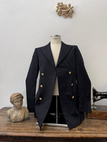 Vintage Italian Navy Double Breasted Jacket “M”