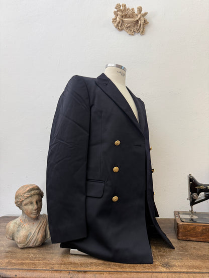 Vintage Italian Navy Double Breasted Jacket “M”
