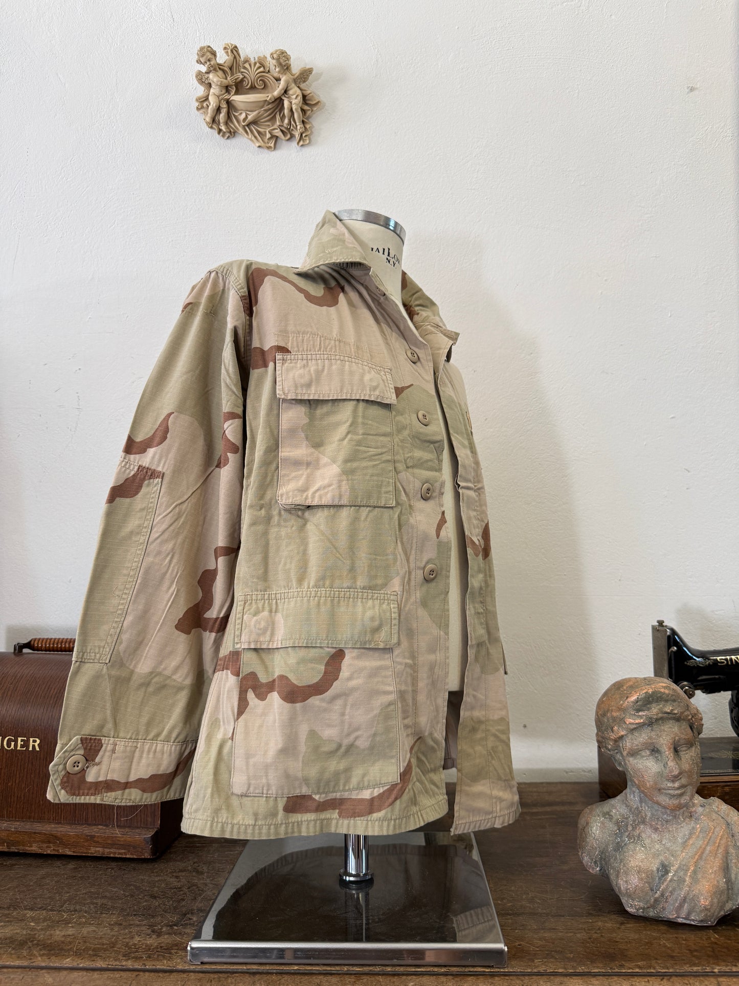 Vintage BDU Camo Jacket Ripstop US Army – L