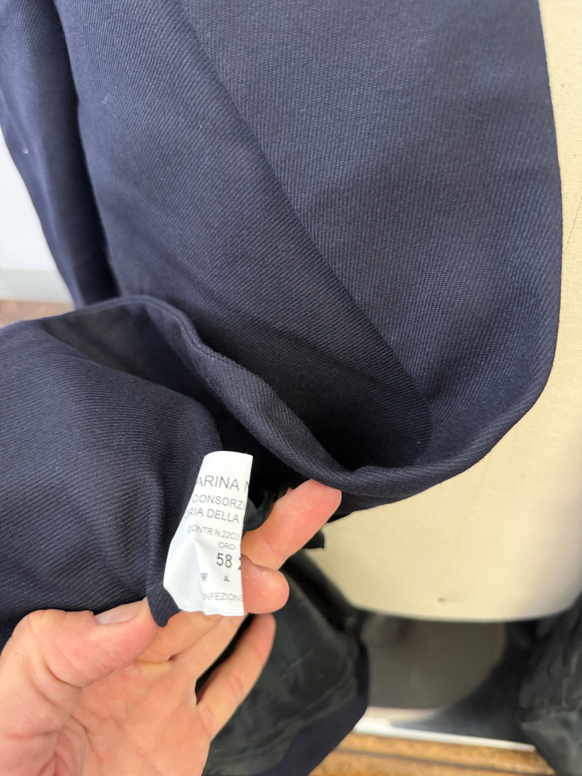 Vintage Italian Navy Double Breasted Jacket “XXL”