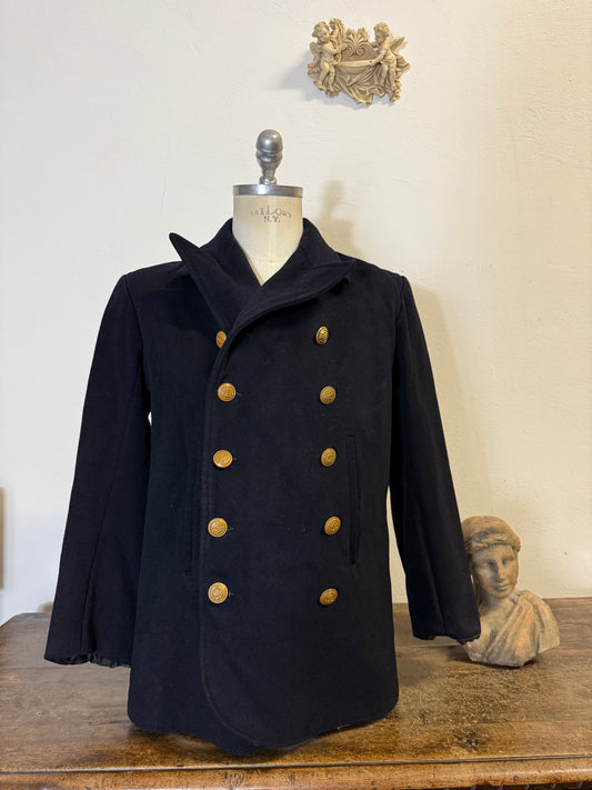 Vintage Italian Navy Peacoat “S”