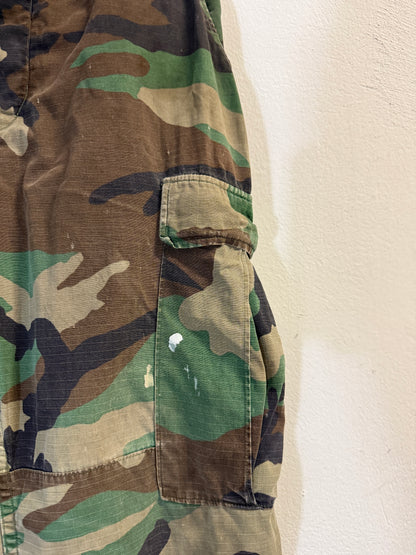 Vintage Woodland Camo Cargo Pants Us Army Rip Stop “W34”