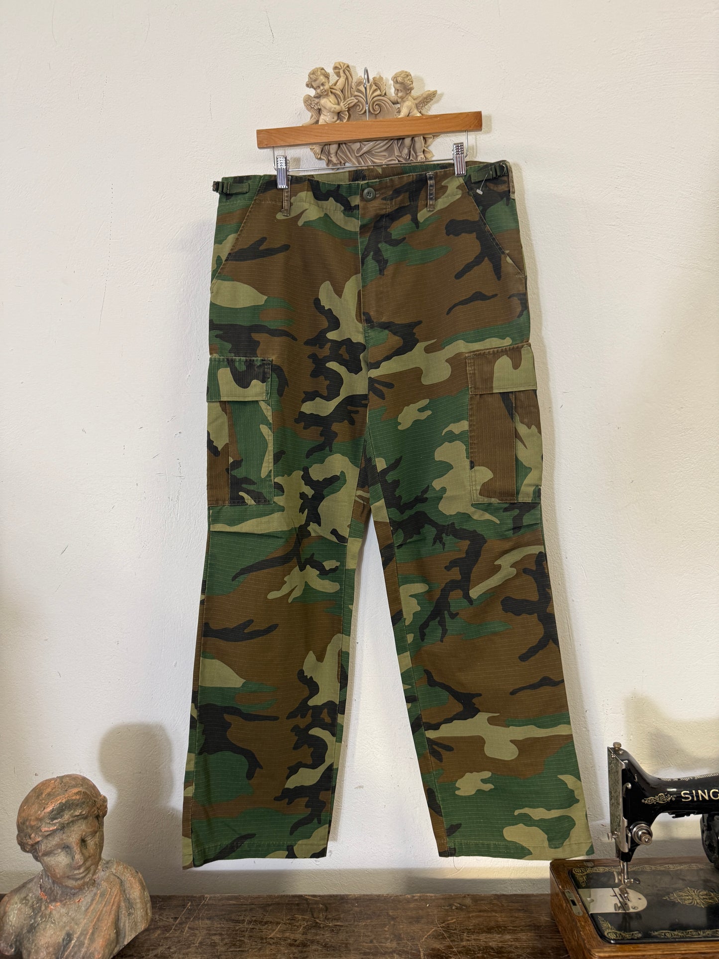 Ripstop Woodland Camo Cargo Pants “W35”