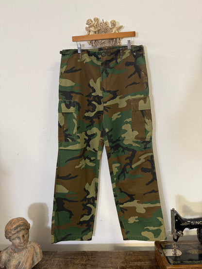 Ripstop Woodland Camo Cargo Pants “W35”