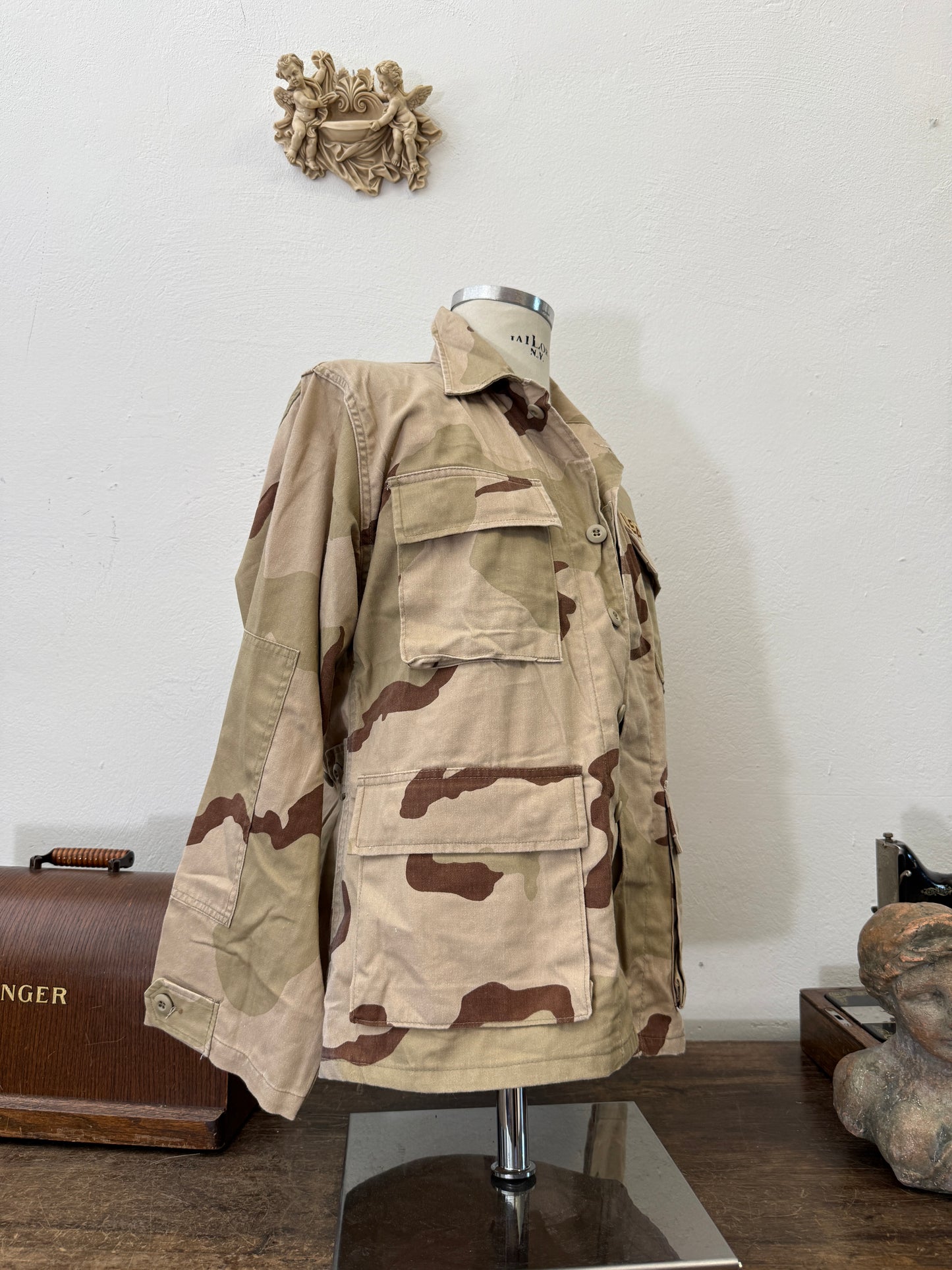 Vintage BDU Camo Jacket Ripstop US Army – L