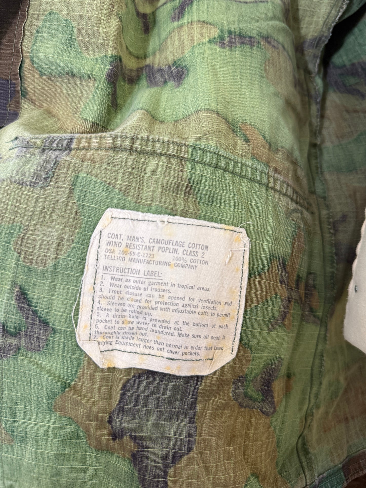 Vintage Jungle Jacket ERDL Us Army “M”