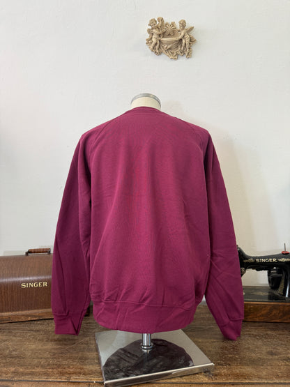 Army Air Base Salt Lake City Utah Raglan Sweatshirt Burgundy - Mister Archive®