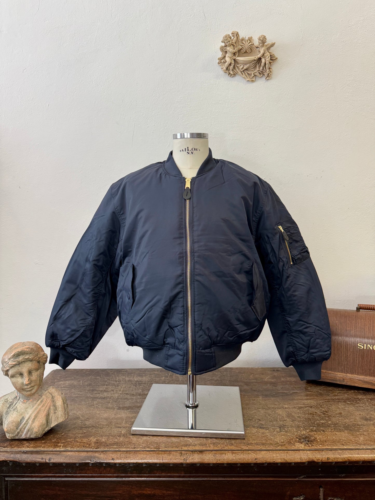 Blue Navy Bomber Jacket MA1