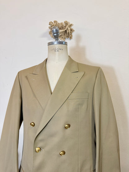 Vintage German Navy Double Breasted Jacket “XL”