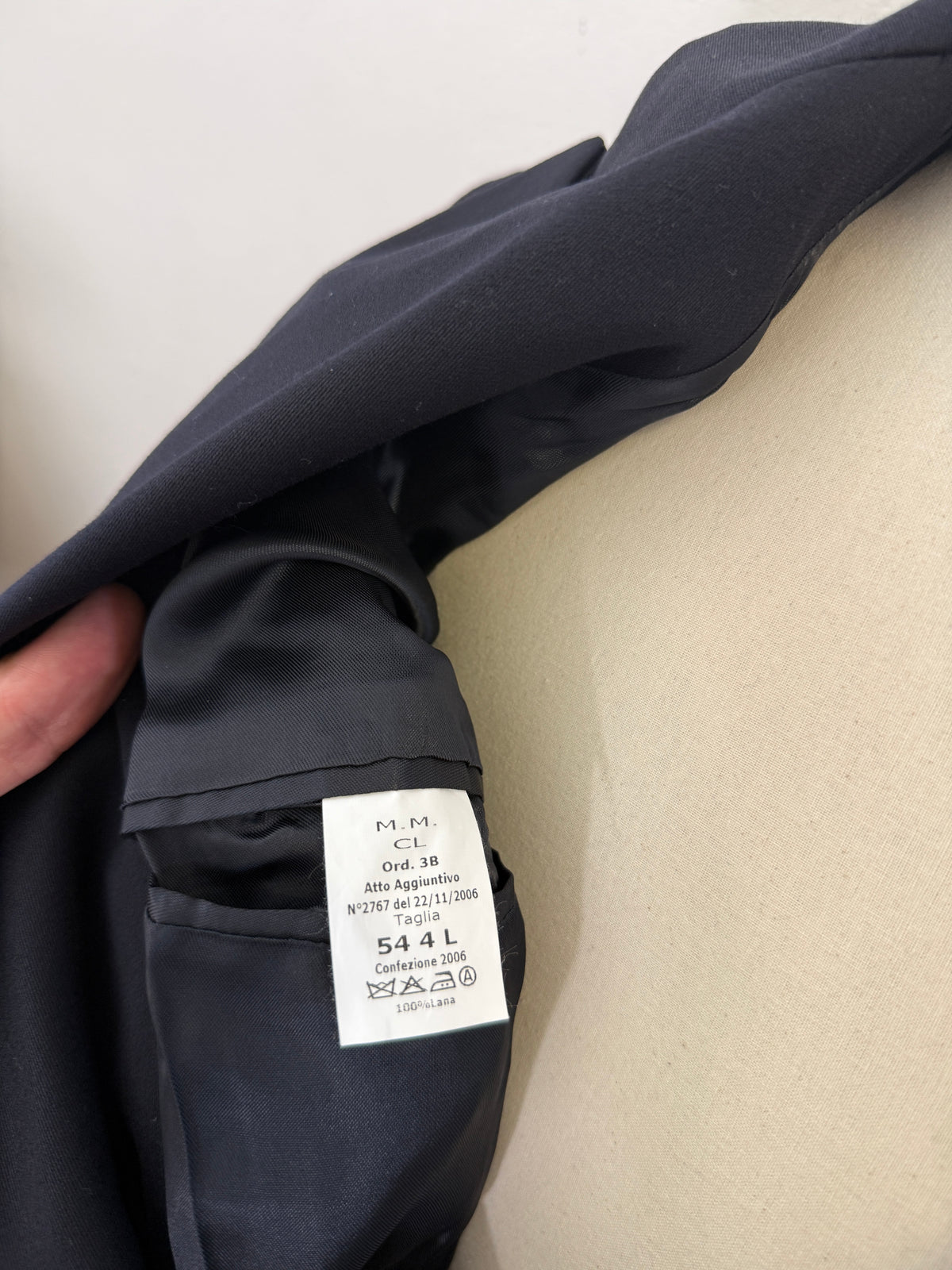 Vintage Italian Navy Double Breasted Jacket “XL”