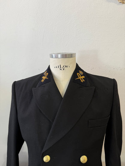 Vintage 90’s British Royal Navy Double Breasted Jacket “M”