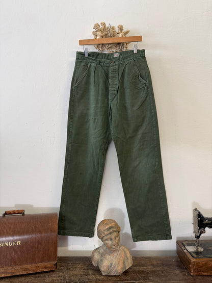 Vintage Swedish Army Fatigue Pants “W32”