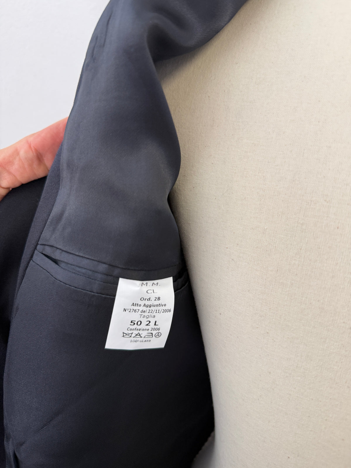 Vintage Italian Navy Double Breasted Jacket “L/XL”