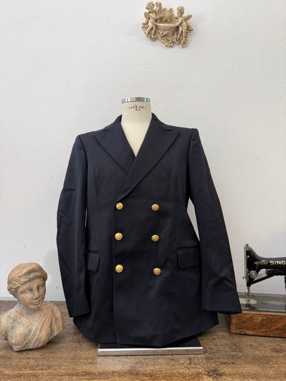 Vintage Italian Navy Double Breasted Jacket “L/XL”