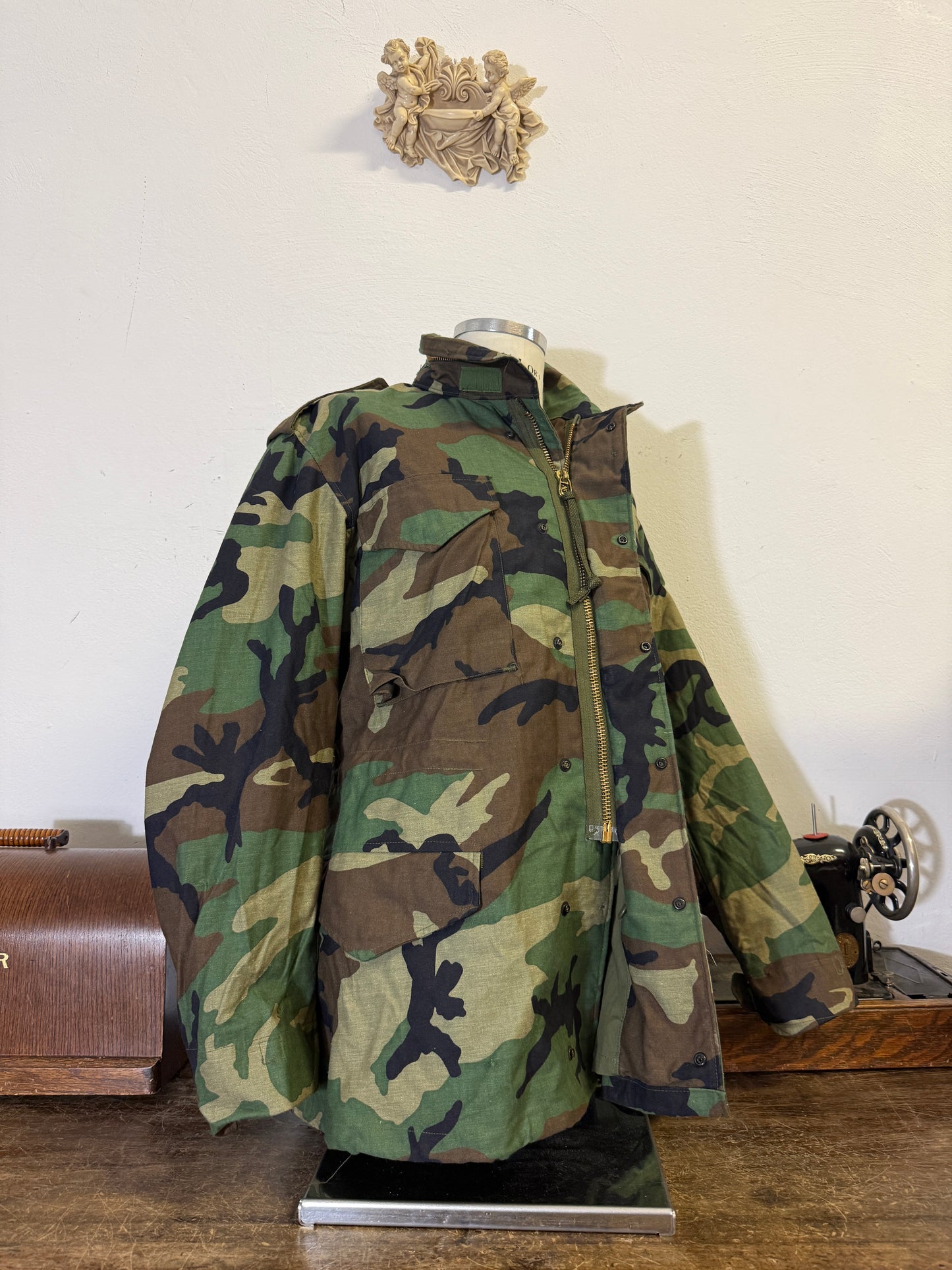 Vintage Woodland Field Jacket M65 Us Army “L”