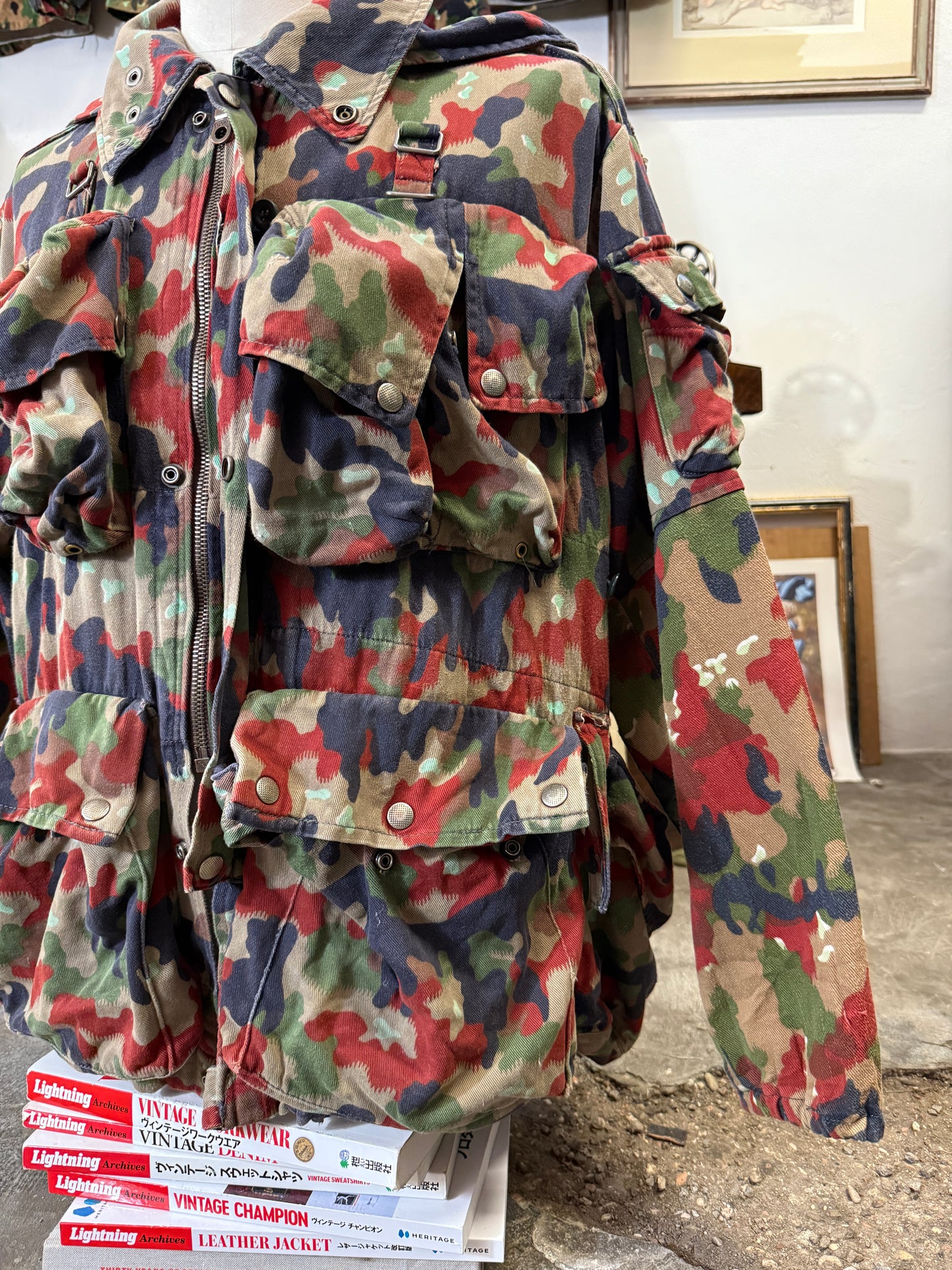 Vintage Swiss Army Camo Jacket M70 “XL”
