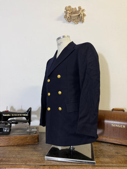 Vintage 90’s Italian Navy Double Breasted Jacket “S”