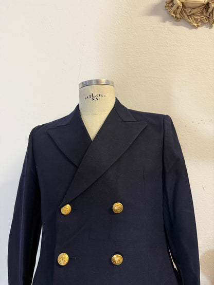 Vintage 90’s Italian Navy Double Breasted Jacket “M”
