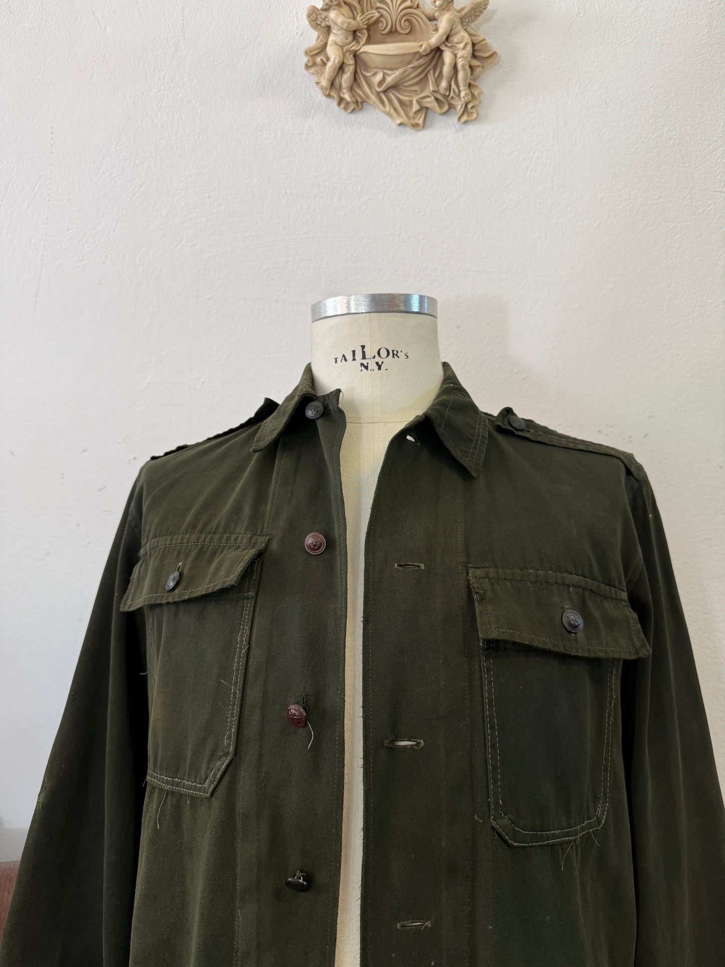 Vintage 80’s Faded Hungarian Army Shirt “S”