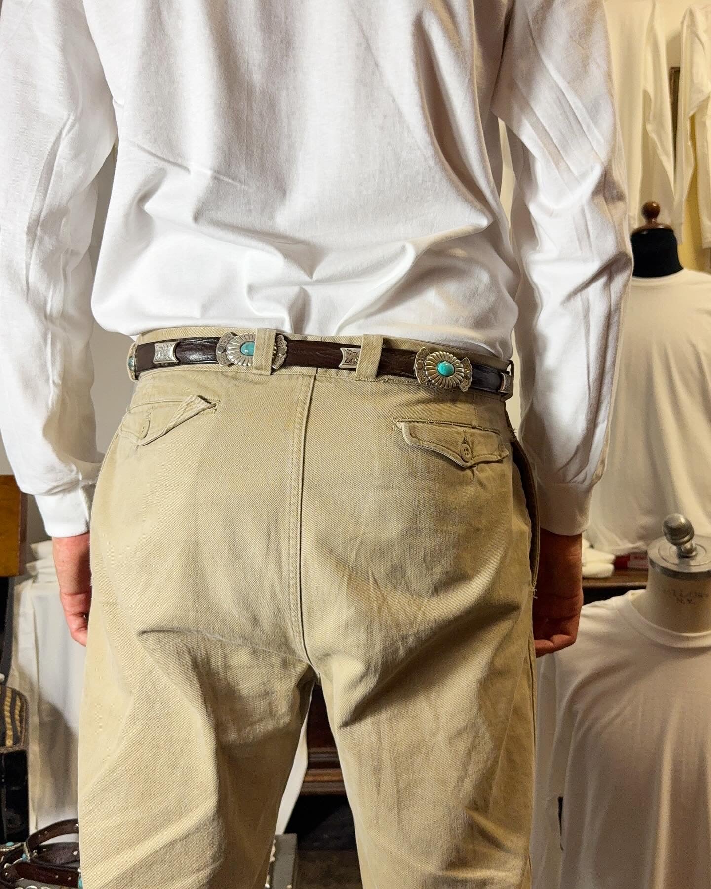 Western Concho Belt with Turquoise Accents