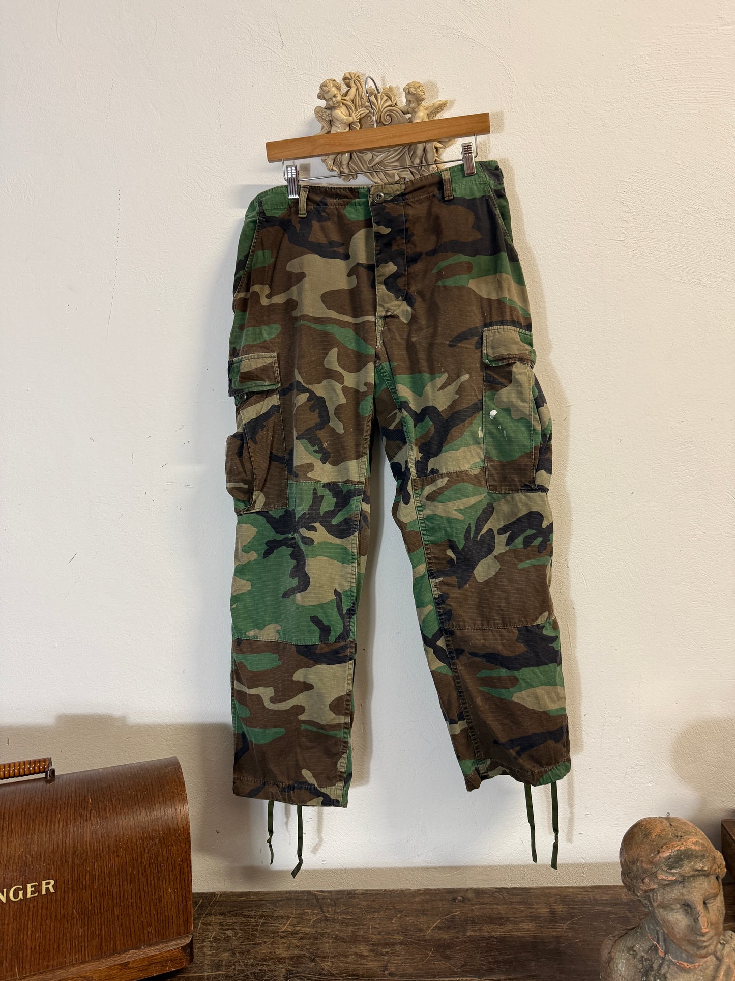 Vintage Woodland Camo Cargo Pants Us Army Rip Stop “W34”