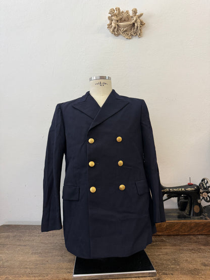 Vintage Italian Navy Double Breasted Jacket “S”