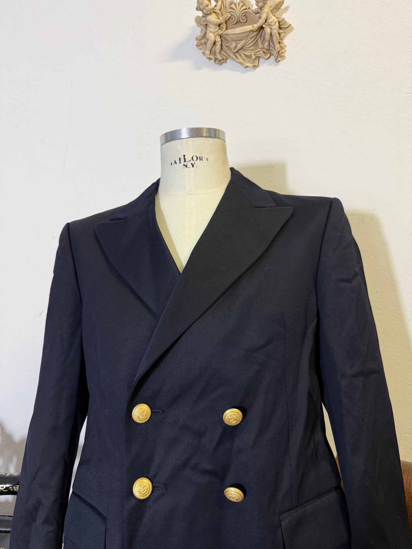 Vintage 00’s Italian Navy Double Breasted Jacket “L”