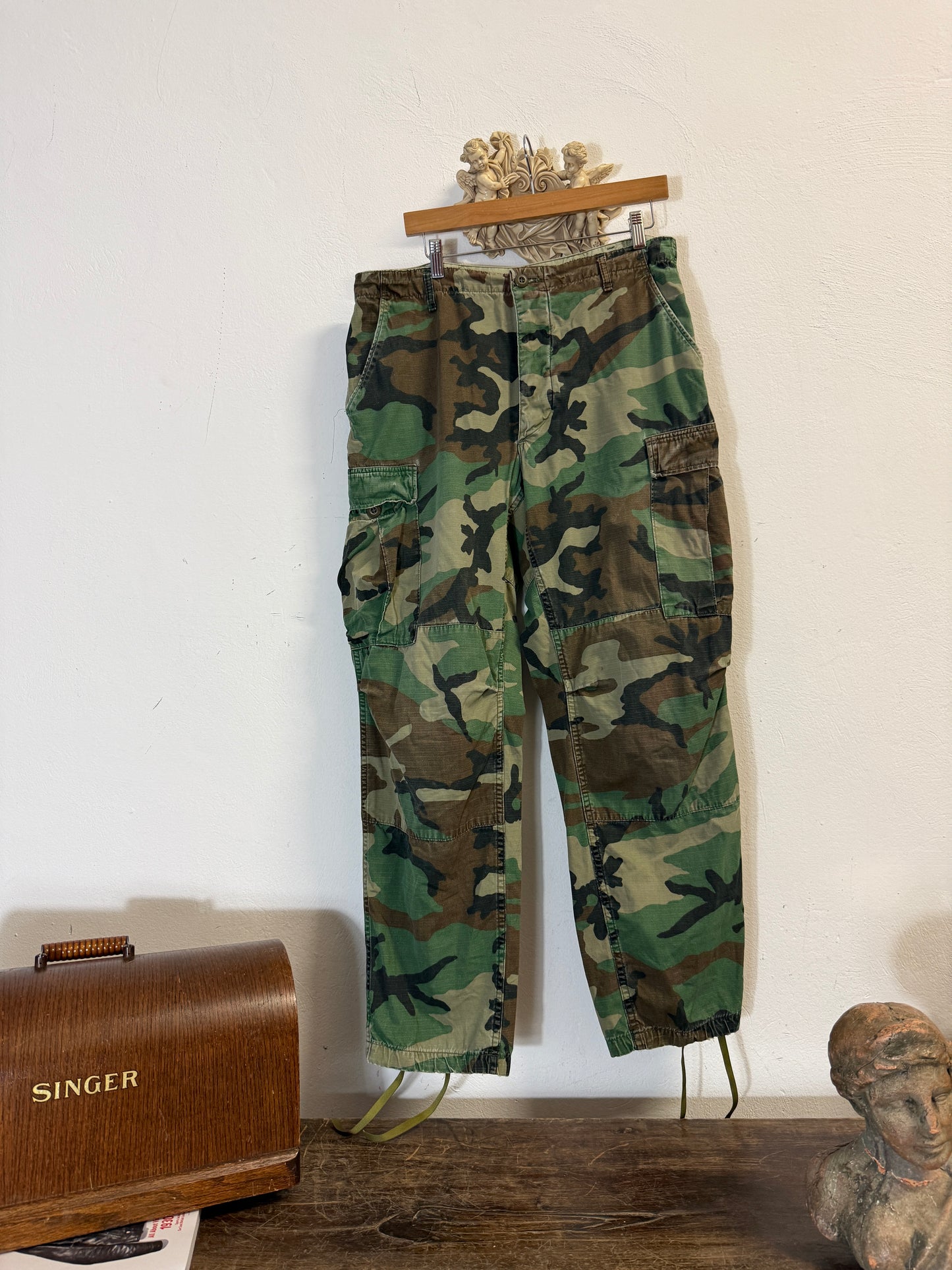 Vintage Woodland Camo Cargo Pants Us Army Rip Stop “W34”