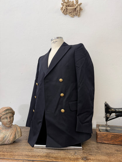 Vintage Italian Navy Double Breasted Jacket “S”