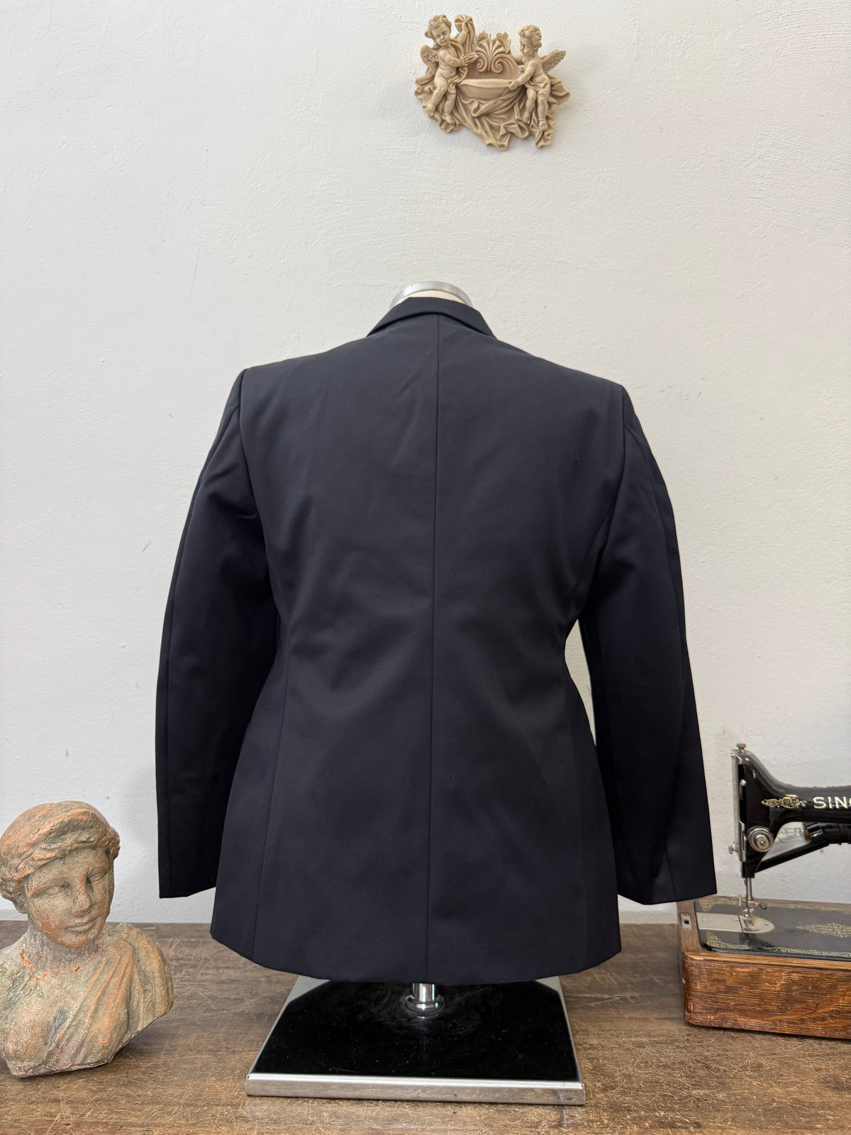 Vintage Italian Navy Double Breasted Jacket “M/L”