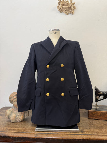 Vintage Italian Navy Double Breasted Jacket “L”