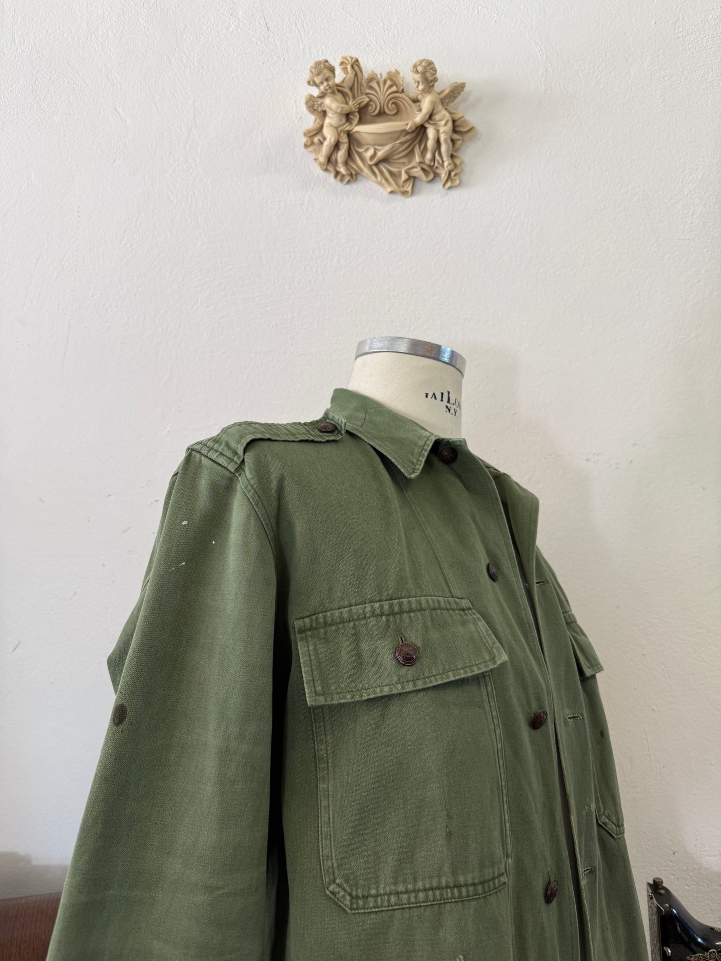 Vintage 80’s Faded Hungarian Army Shirt “M”